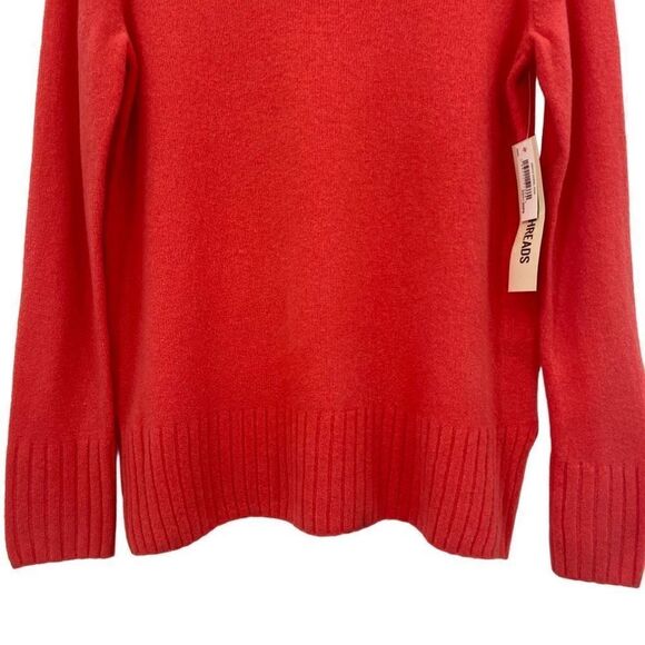 Goodthreads Wool Blend Mock Neck Sweater Coral Pink Small NWT - Picture 4 of 9